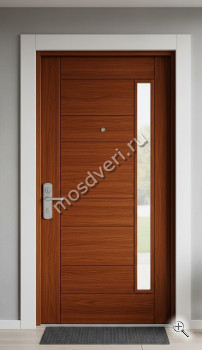 Дизайнерская входная дверь в квартиру со стеклом - купить от производителя Мосдвери Дизайнерская входная дверь в квартиру со стеклом