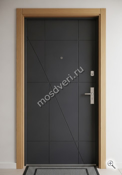 Дизайнерская входная дверь в квартиру серая - купить от производителя Мосдвери Дизайнерская входная дверь в квартиру серая